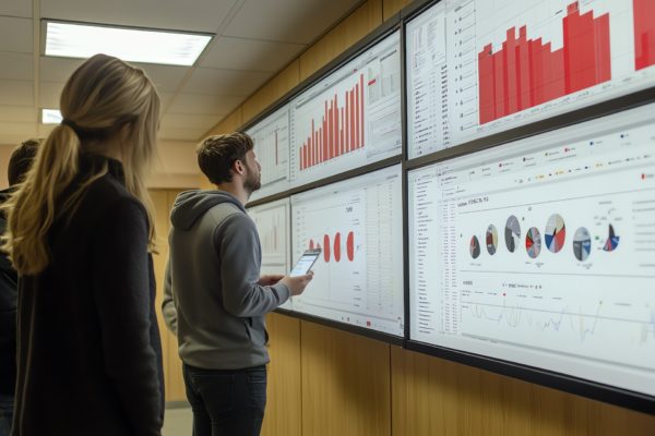 Graph showing UTM parameter data analysis for customer journeys